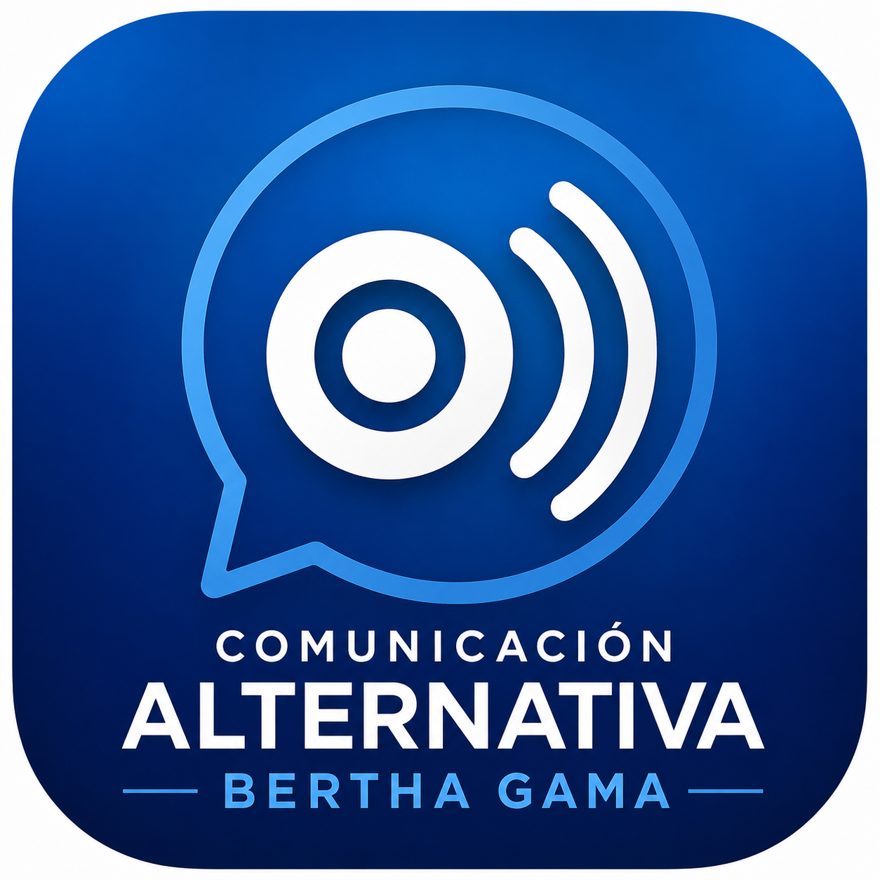Logo de Comunicación Alternativa Bertha-Gama control por botón único